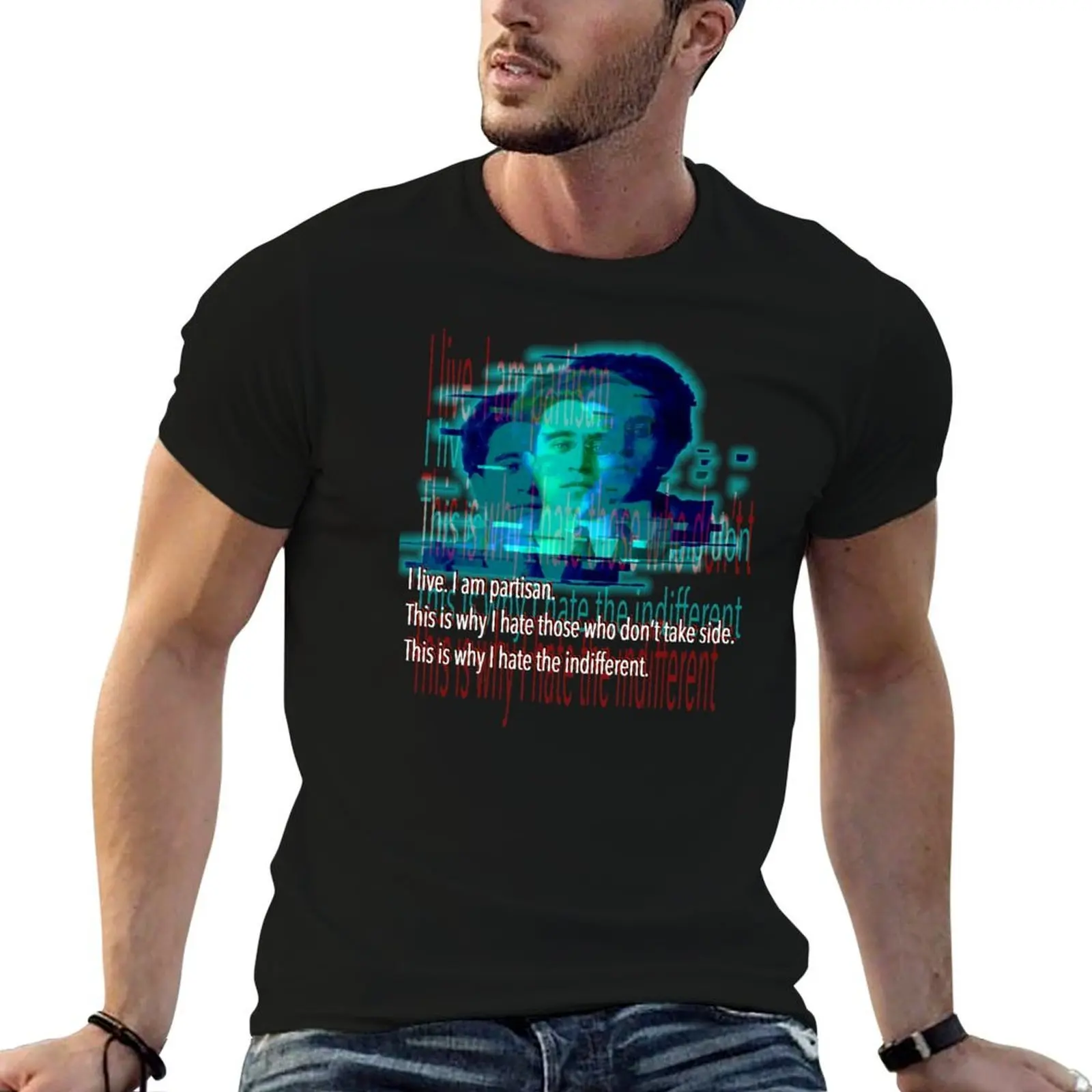 Gramsci: I hate the indifferent 3.0 T-Shirt Funny t-shirt Clothing mens graphic t-shirts anime
