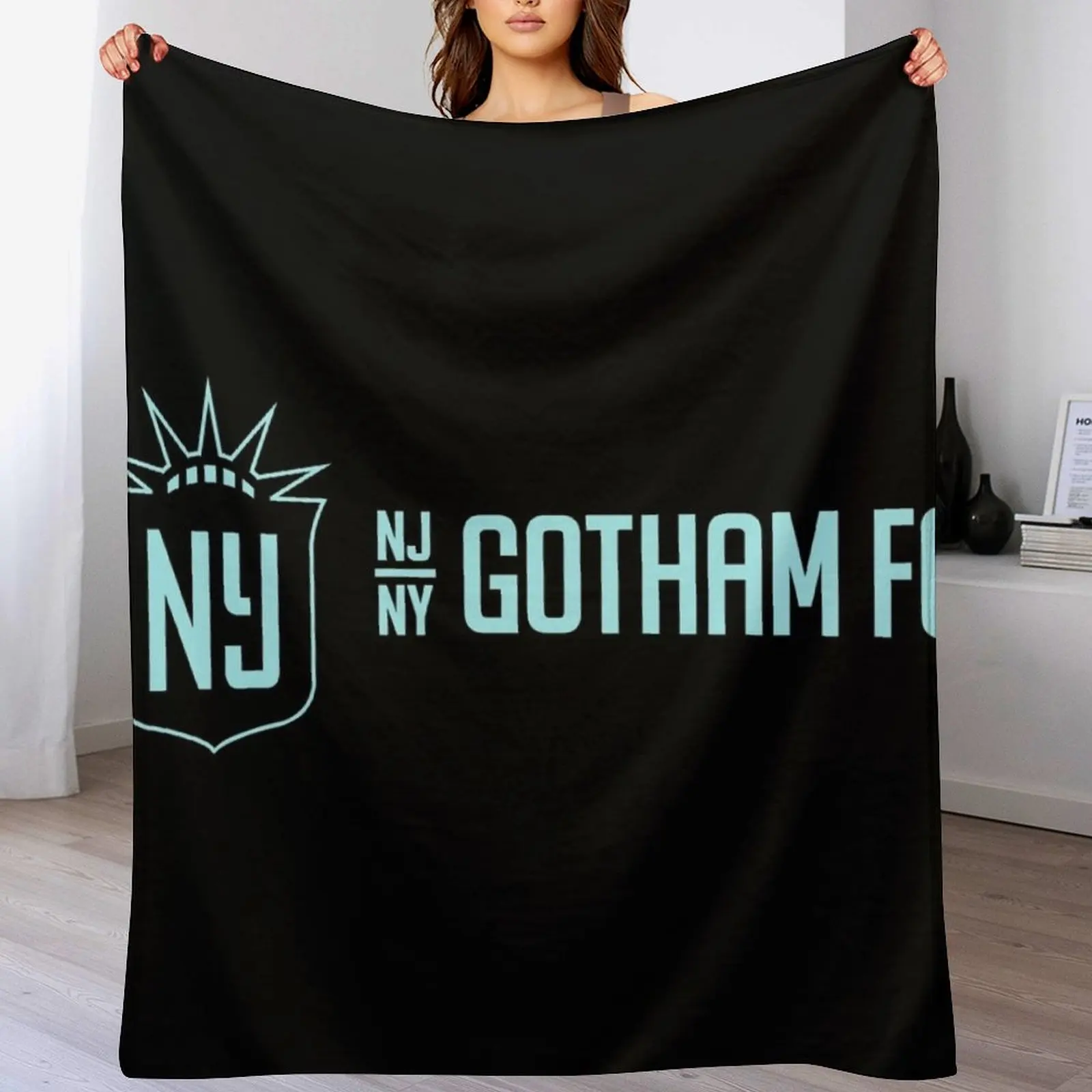 

Gotham Fc Merch Gotham Fc Logo Throw Blanket Furry Plush Flannel Blankets