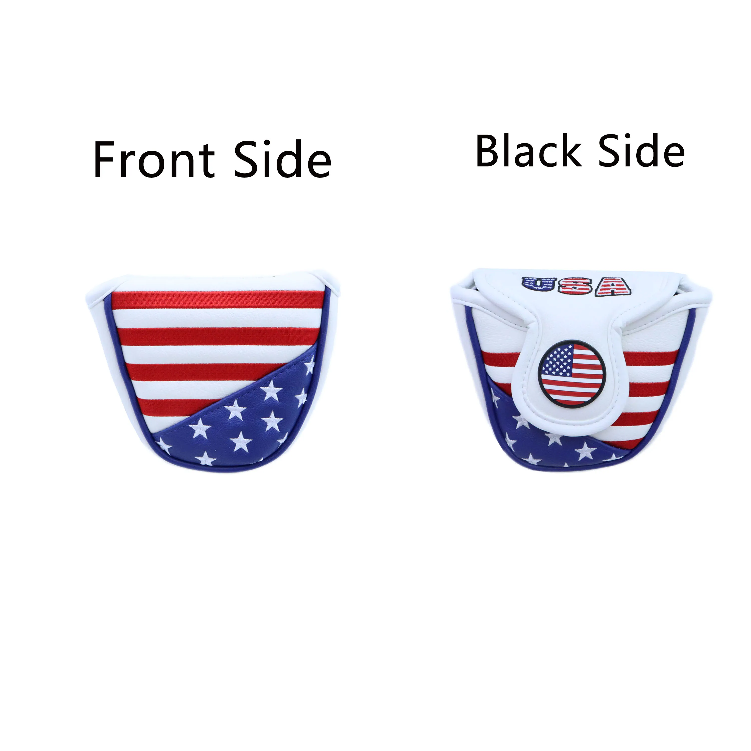 USA Element Golf Putter Covers Magnetic Type For Mallet Blade Club Waterproof PU Leather Golf Headcover White Blue Protector