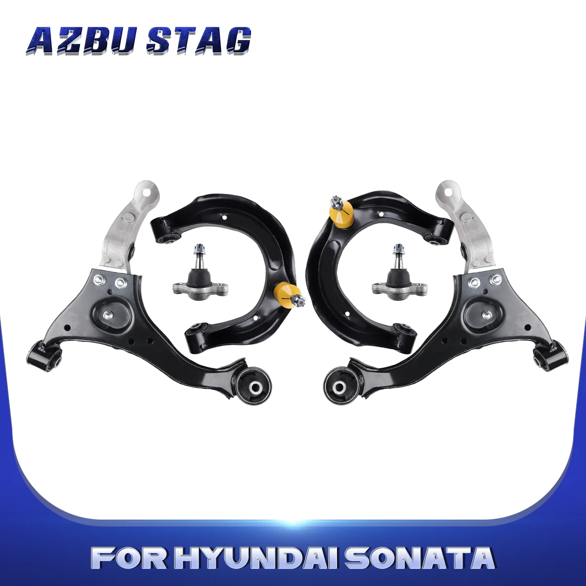

AzbuStag 6Pcs Front Lower Upper Left Right Control Arm Ball Joint Suspension for HYUNDAI SONATA 2006 2007 2008 2009 2010