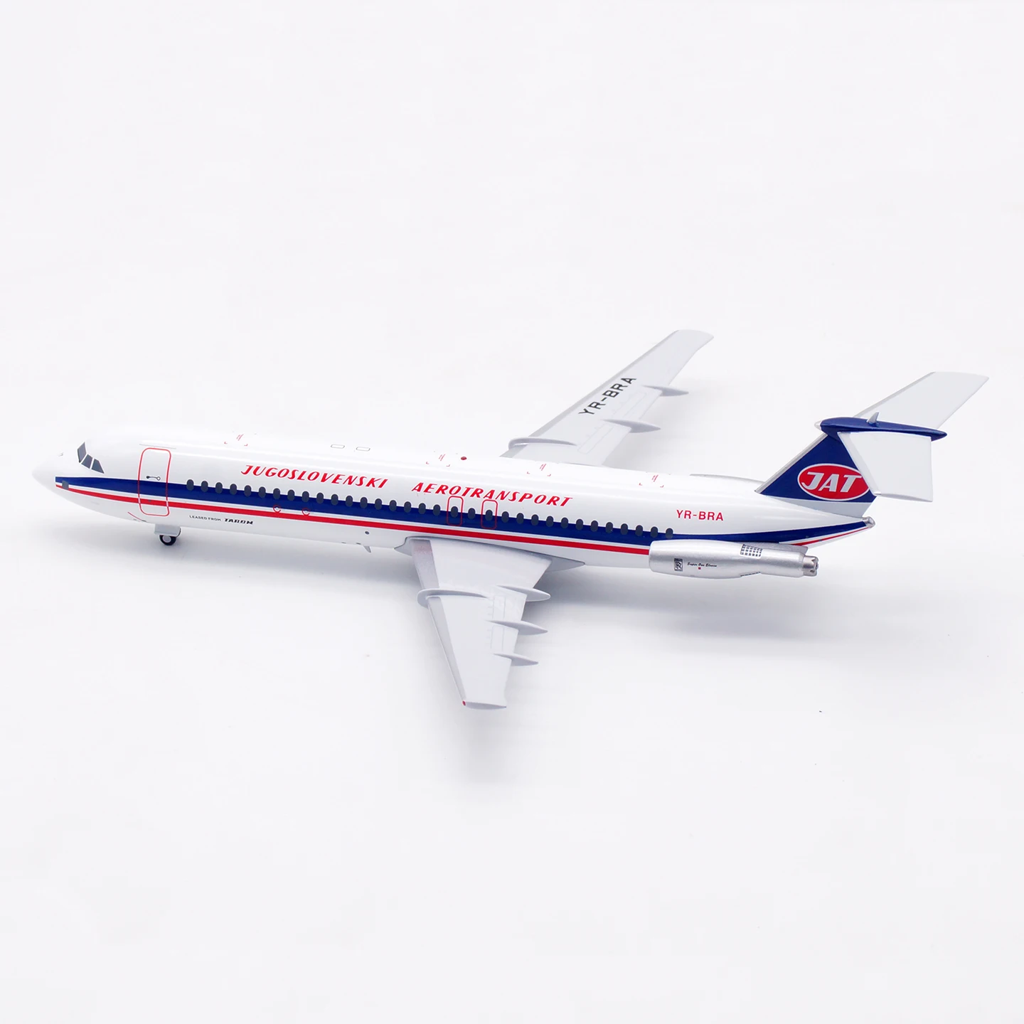 IF111JA0525 طائرة قابلة للجمع مصنوعة من خليط معدني هدية طيران 1:200 JAT - الخطوط الجوية اليوغوسلافية BAC 111 نموذج طائرة دييكاست أحد عشر YR-BRA