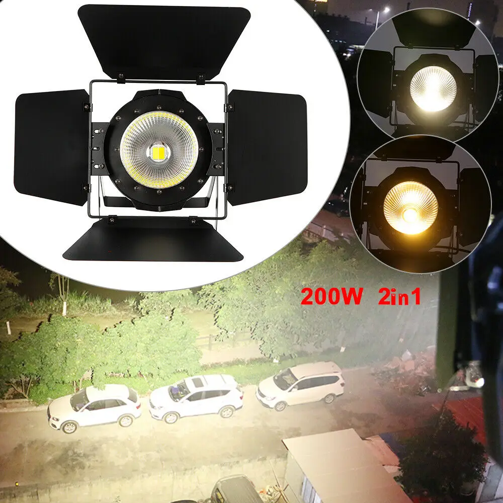 200W LED For DJ Stage Par COB Light Cool/Warm Nature White 200W COB LED PAR Stage Blinder Light Aluminum Warm/Cool WDisco/Panel