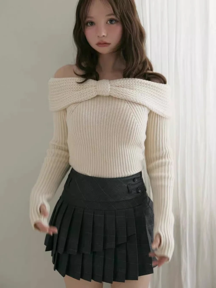 سيدة النمط الياباني موضة الحلو منقوشة تنورة ربيع الخريف 2025 الفتيات المرأة عالية الخصر التخسيس قصيرة مطوي التنانير 2025 #2