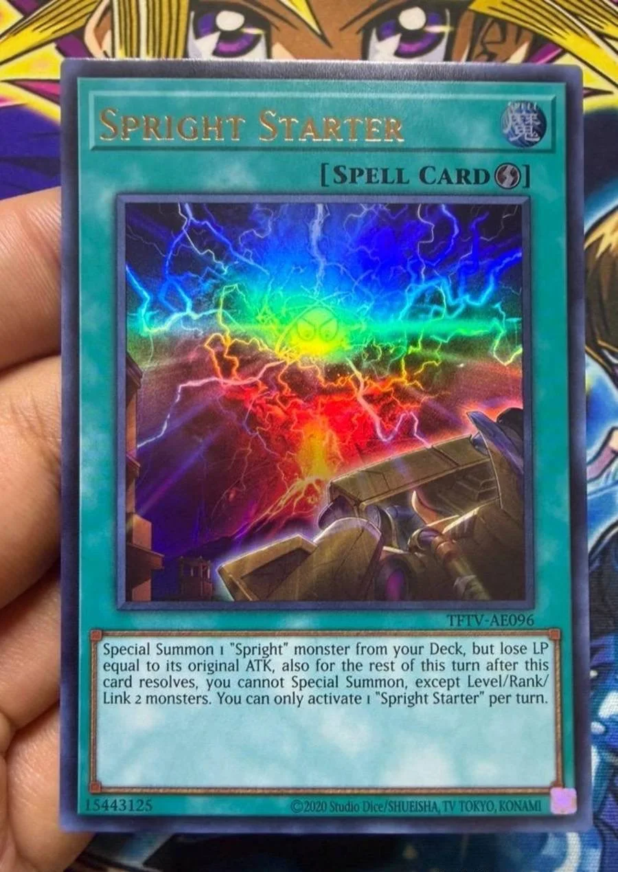 Yugioh KONAMI Duel Monsters TFTV-AE096 Spright Starter Ultra Rare Asian English Collection Mint Card