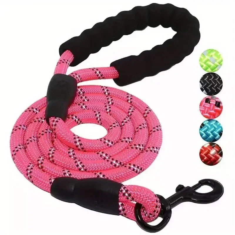 120/150/200/300cm Strong Dog Leash Pet Leashes Reflective Leash for Small Medium Large Dog Leash Drag Pull Tow Golden Retriever