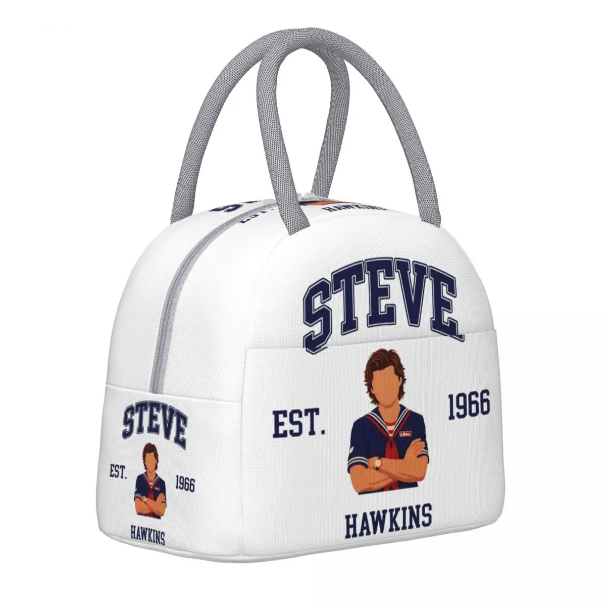 صناديق الغداء هوكينز ستيف شخصيات Est 1966 8 اكسسوارات تخزين عبوة طعام Harajuku الحرارية برودة علب الاغذية للمدرسة #1