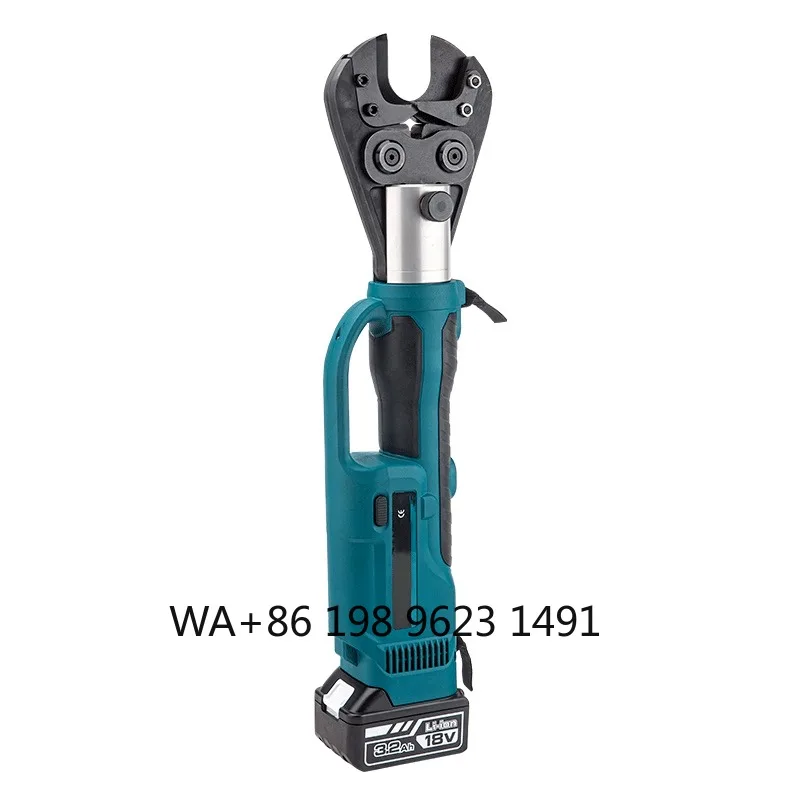 Alicates de crimpado hidráulicos inalámbricos, alimentados por batería de 18 V, fuerza de 19 KN para crimpado de terminales de cables de cobre y aluminio