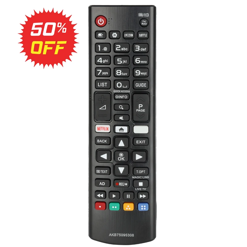 

ABS REMOTE CONTROL AKB75095308 FOR LG SMART TV 433MHZ 32LJ610V 43LJ614V 43UJ6307 43UJ6309 43UJ635V 49LJ594V 49UJ6309 49UJ635V