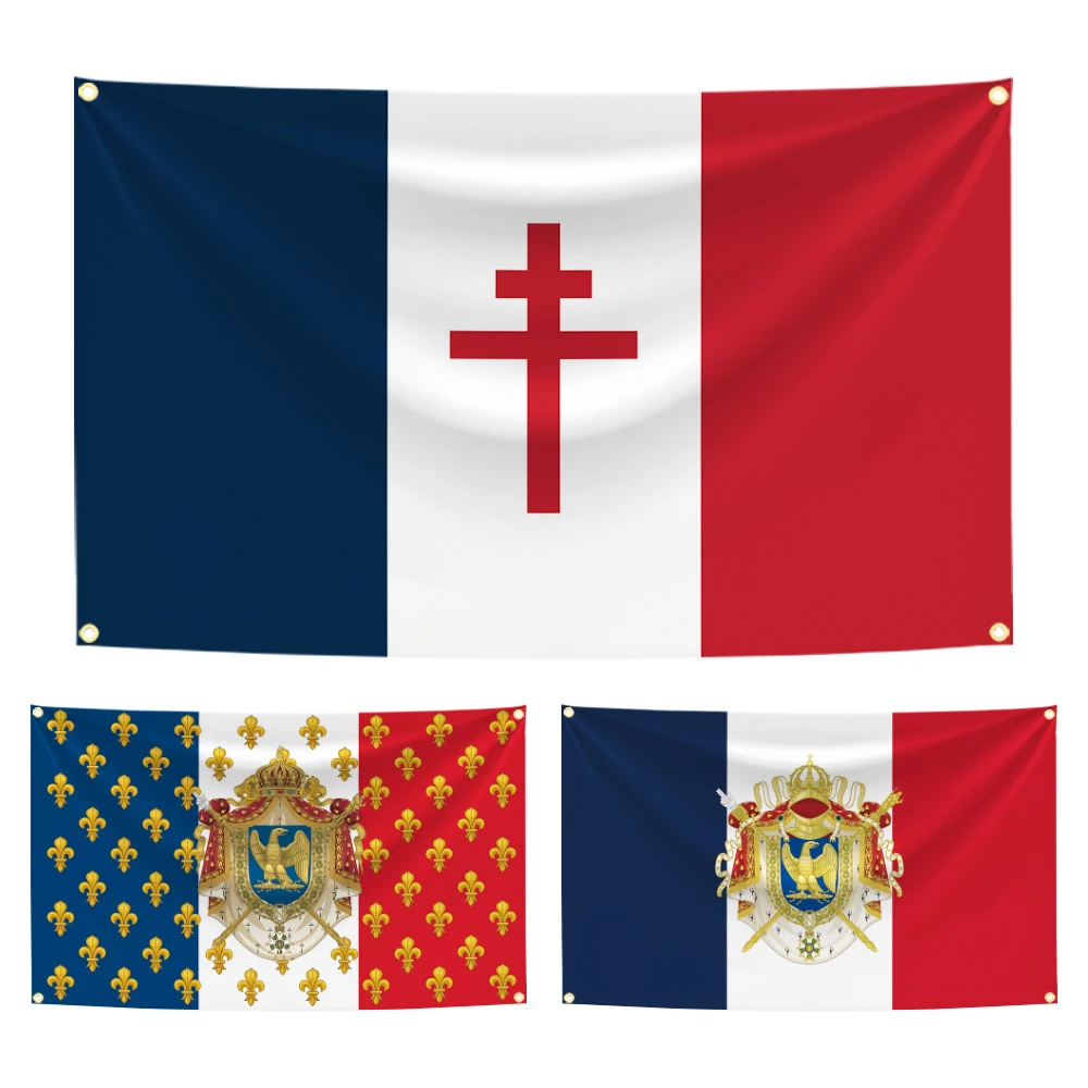 90x150cm bandera nacional gratuita de Francia, estándar real, Napoleón, Francia, FRA Fr, tapiz, pancarta de poliéster, decoración para exteriores