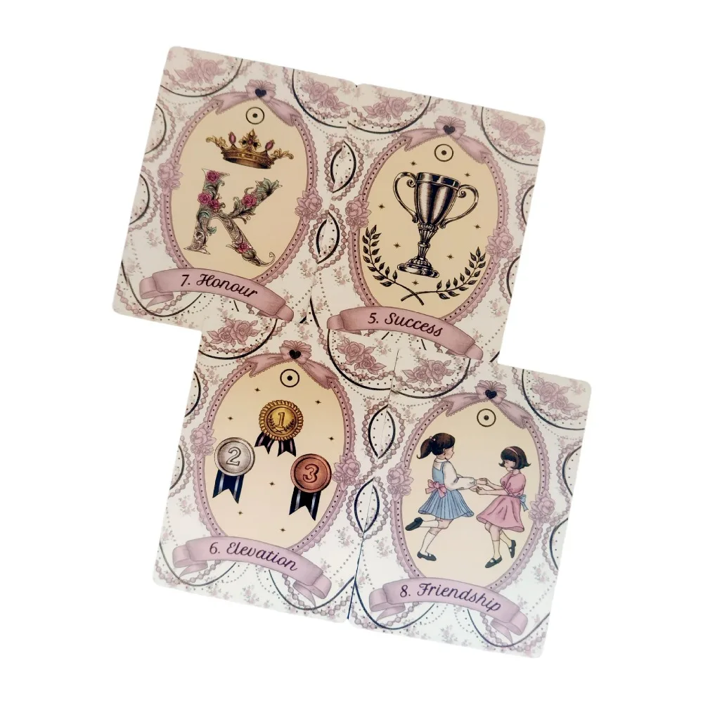 The Rosebelle Oracle 10.4*7.3cm 65 Pcs Cards (includes 1 Special Card) Crafted To Be Lovely and Romantic 12 Zodiac Signs