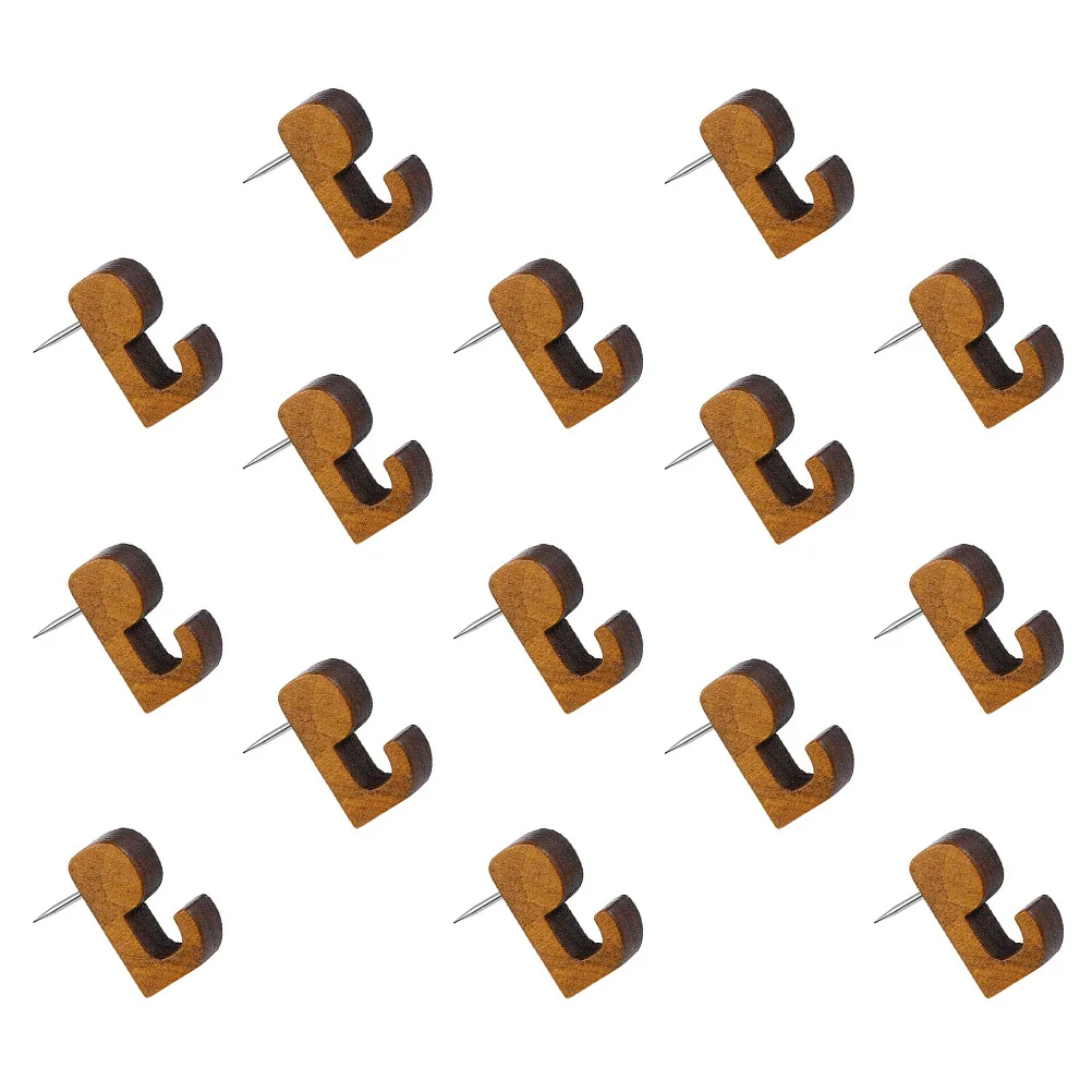 20 قطعة دبابيس الضغط الخشبية متعددة الوظائف مسامير الإبهام لمكتب المنزل استخدام لوحة الفلين اكسسوارات خريطة لوازم المسامير الزخرفية #5