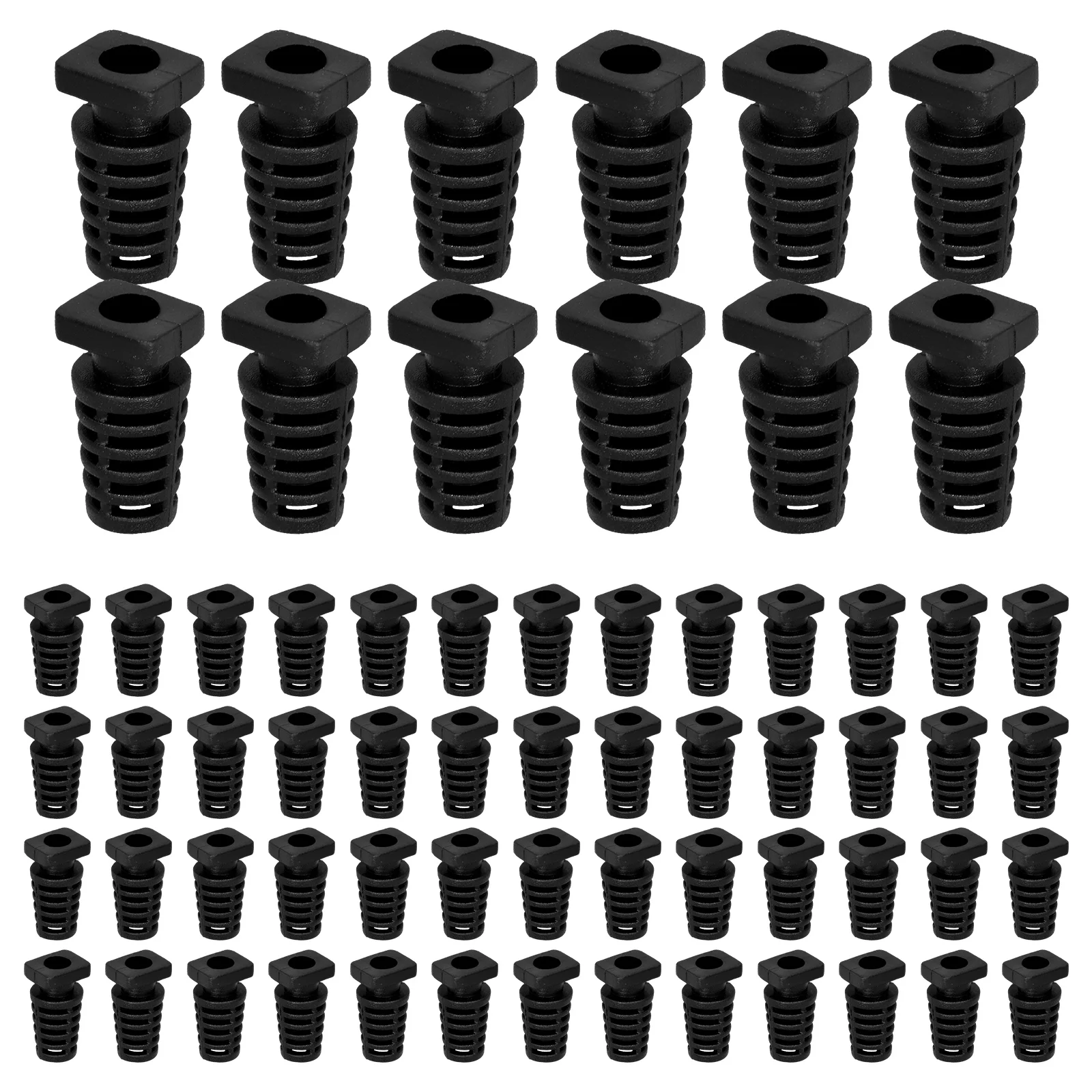 

100pcs Wire Protector Cable Gland Black Abs Strain Relief Grip Covers Electrical Connectors Cord Management Solution Wire