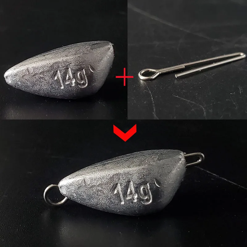TAKEDO 1BOX FD06 Metall Angeln Sinker 3,5G-14G Blei Einsatz Anhänger Angeln Gewicht Sinker Angeln Zubehör alle Für Angeln – Detail 10