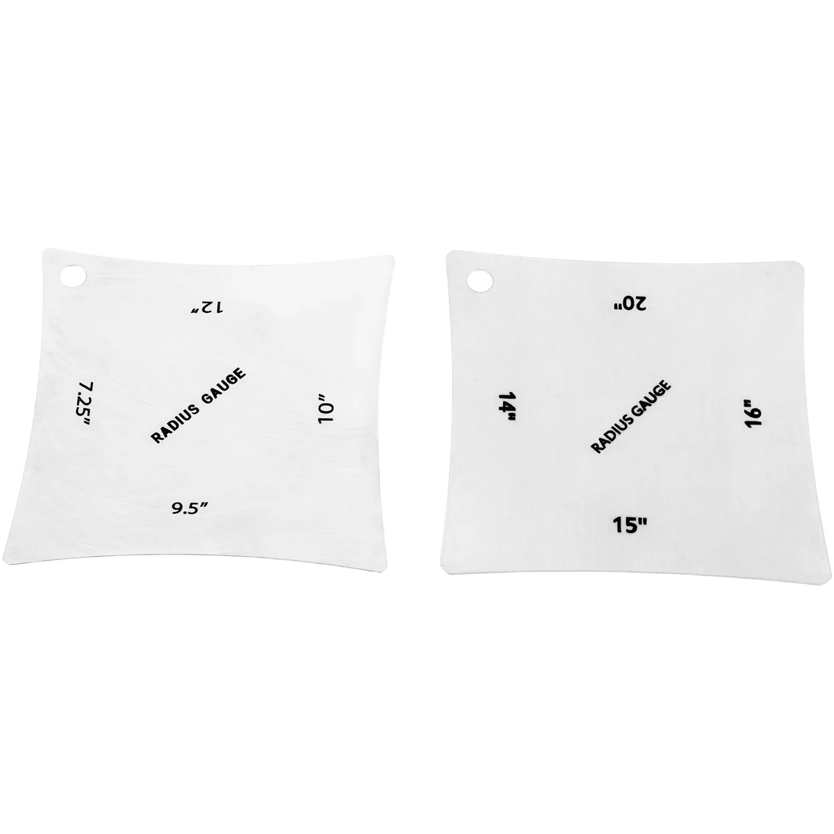 기타 지판 프렛보드 새들 너트 반경 게이지 측정 스테인레스 스틸 도구 XQ, 2 개