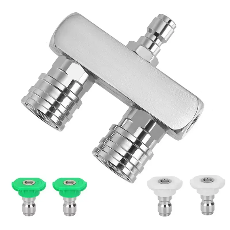 

Насадки для мойки высокого давления ABBO и 4 насадки для распыления воды (25, 40 градусов) с быстрым соединением 1/4 дюйма