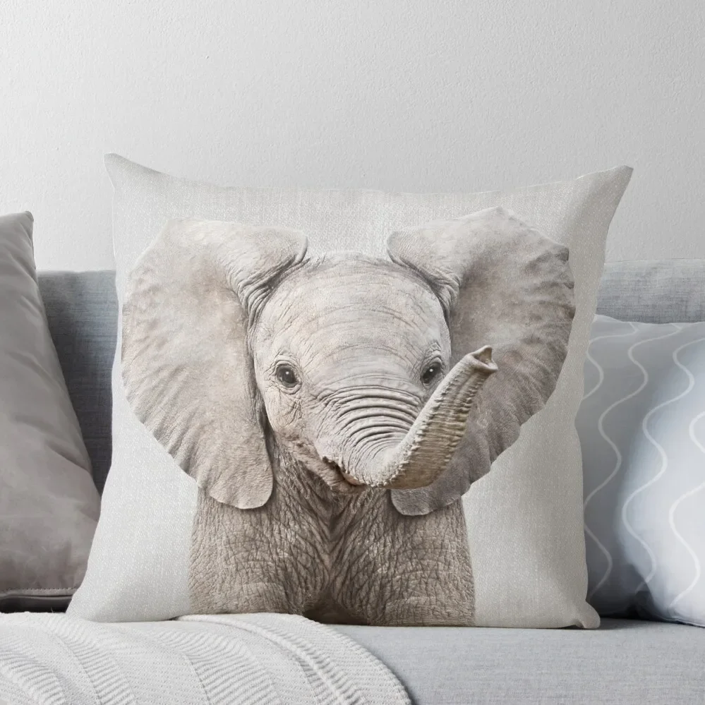 

Baby Elephant - Colorful Throw Pillow Luxury Living Room Decorative Cushions Christmas Pillow Cases