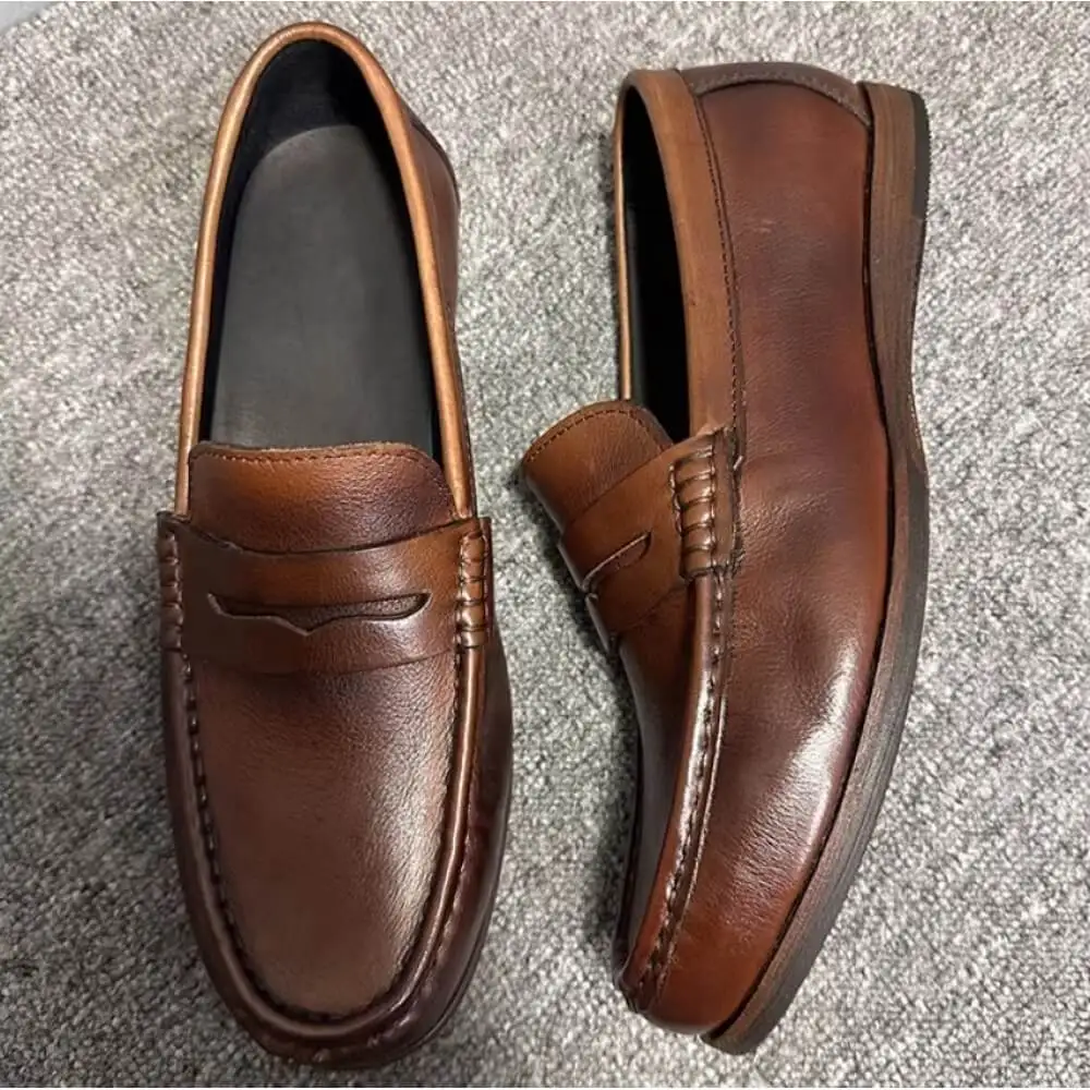 Premium Dark Brown Leather Penny Loafer – Handcrafted Comfort, Timeless Luxury