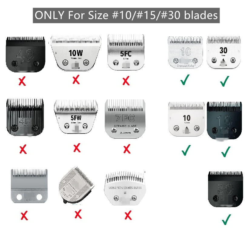 9 Color Animal Stainless Steel Guide Comb Set For Oster/Wahl/Andis Detachable Clippers (ONLY Fit Size #10/#15/#30 blades）