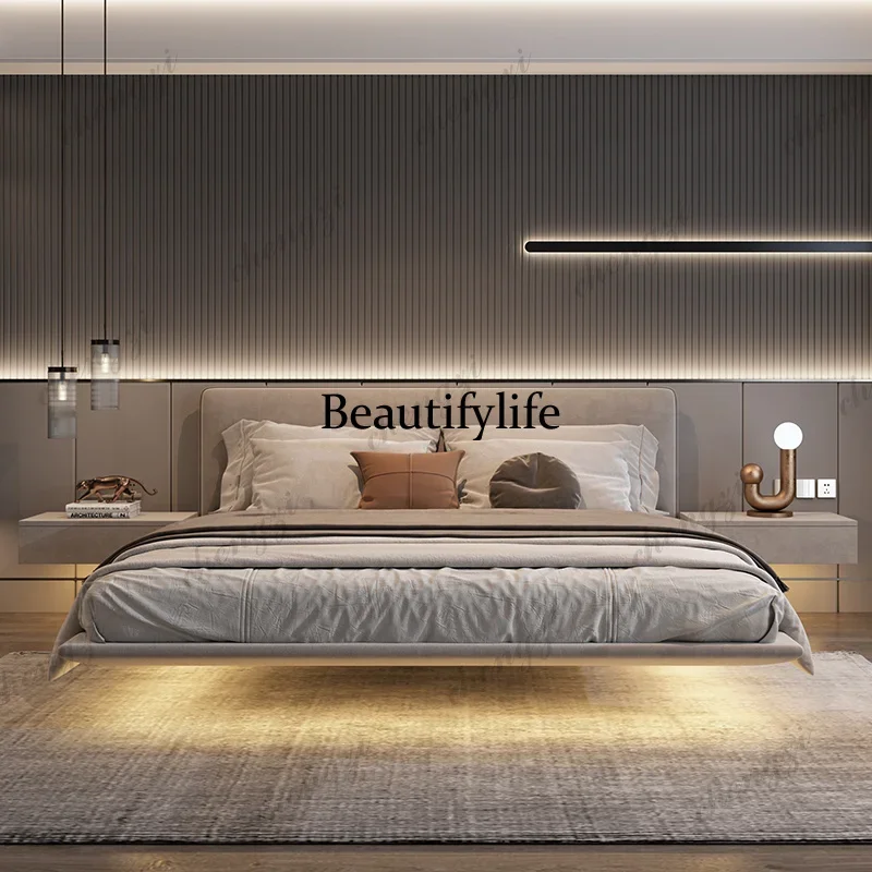 Modern Duver Double Bed Luxury Australia Normal Wooden Adults Double Bed Size Style Floating Cama Matrimonial Furniture For Home