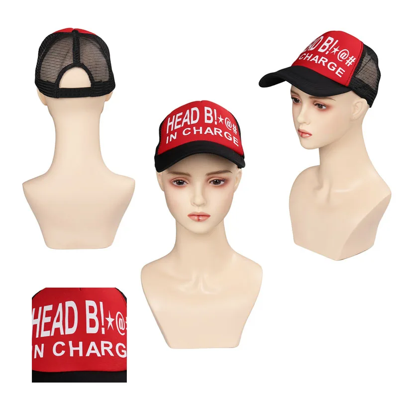 Quinzel Cosplay Hat Costume Accessories Props Anime Movie Women Baseball Cap Female Anti-Hero Casual Outdoor Sun Disguise Hat