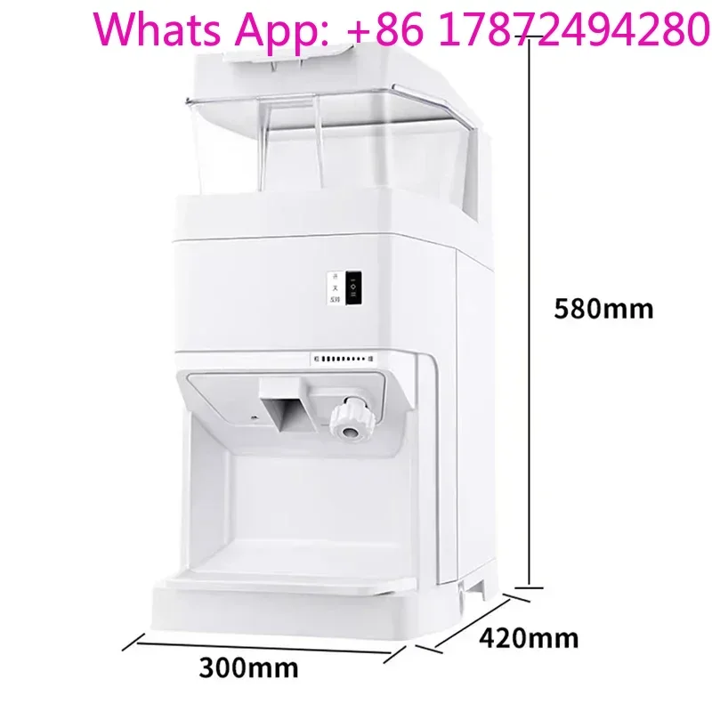 Electric Ice Crusher 400kg/h Scraped Ice Machine Milk Tea Shop Cafeteria Seafood Market Commercial Snow Cone Machine