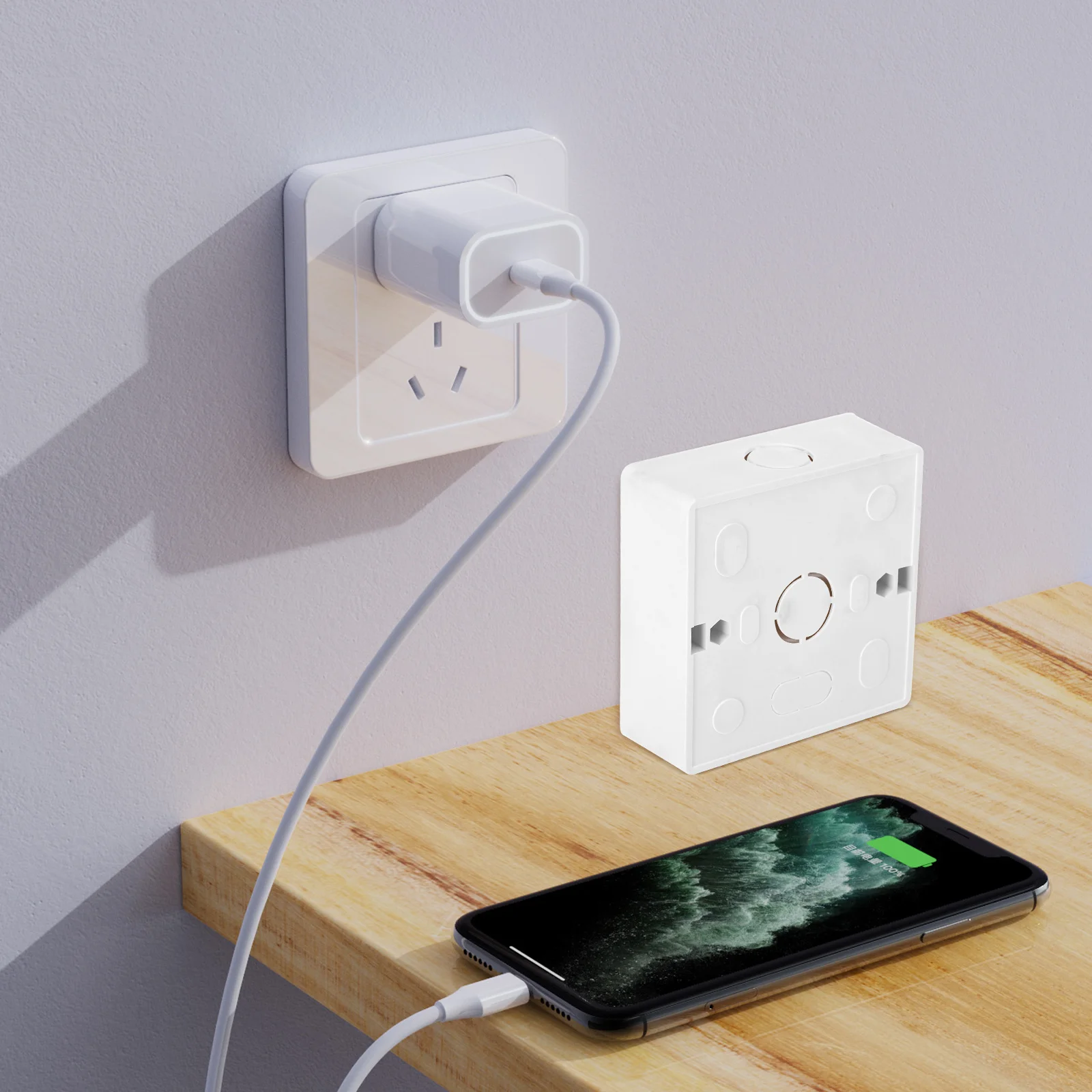 

4Pcs PVC Outdoor Electrical Outlet Box Weatherproof Junction Box for Wall Mounting Universal Fit for Uk Standard Installation