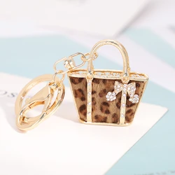 Creative Leopard print Bag Shape Key chain Beautiful Car gift Pendant