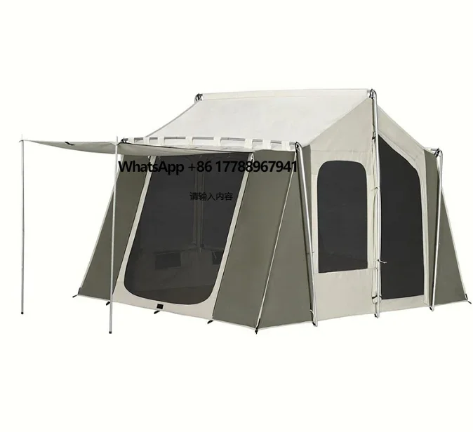

Canvas Glamping Tent Luxury Camping Tent Big Space Cabin Tent for Family