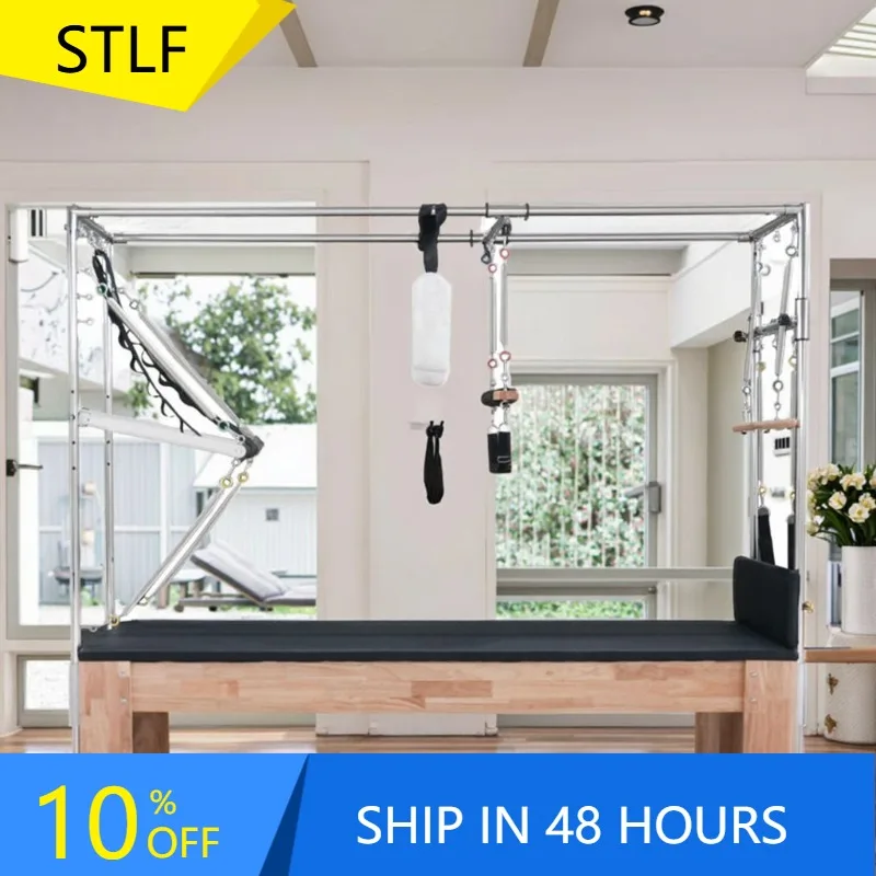 

YTYIN Factory Price 3-in-1 Portable Oak Gym Equipment Solid Reformer Yoga Pilates Studio Reformer With Full Air Trapeze