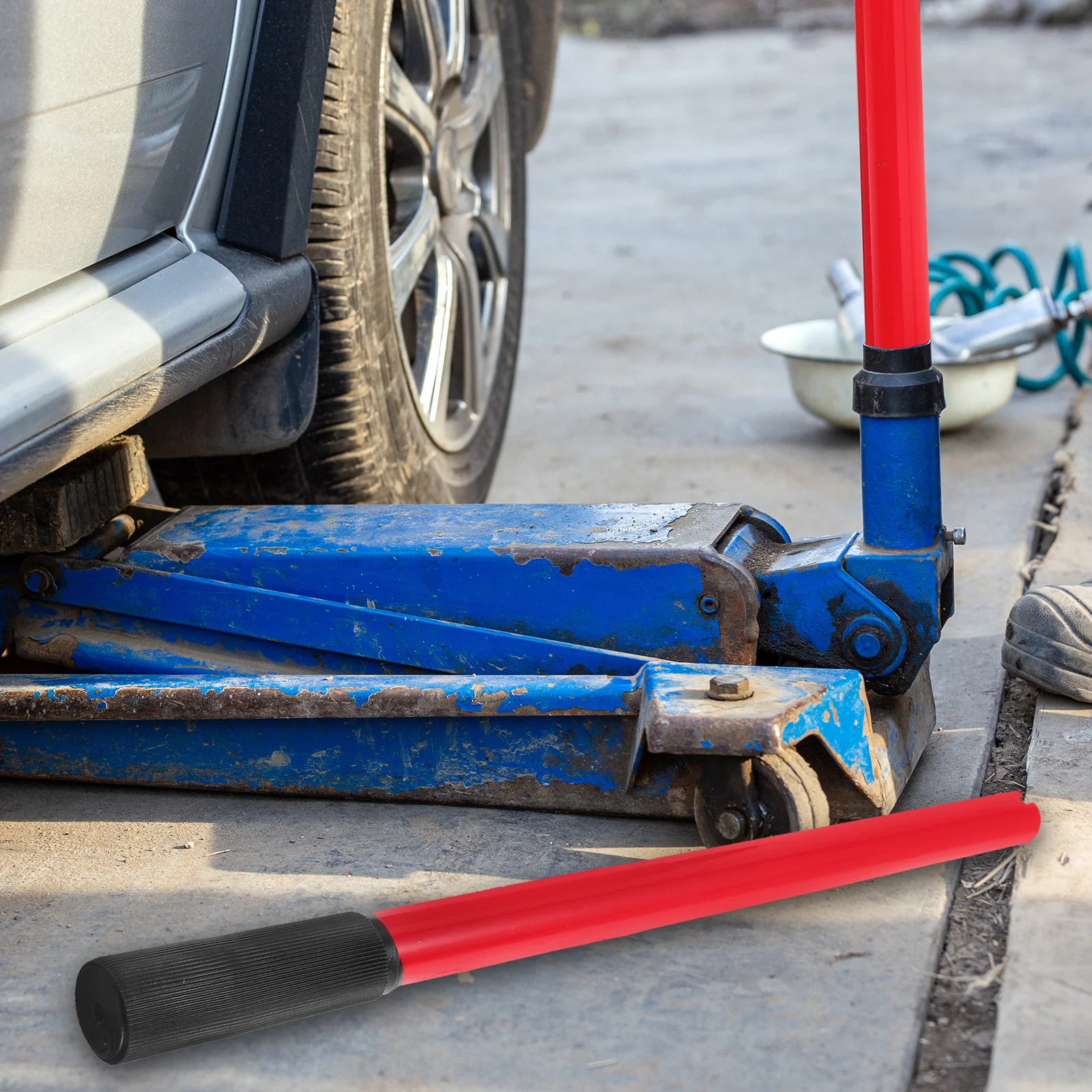 استبدال مقبض الرافعة الهيدروليكية 2-3 طن رافعة عمود جاك الأرضية مع قبضة سيليكون مضادة للانزلاق لورش عمل إصلاح السيارات