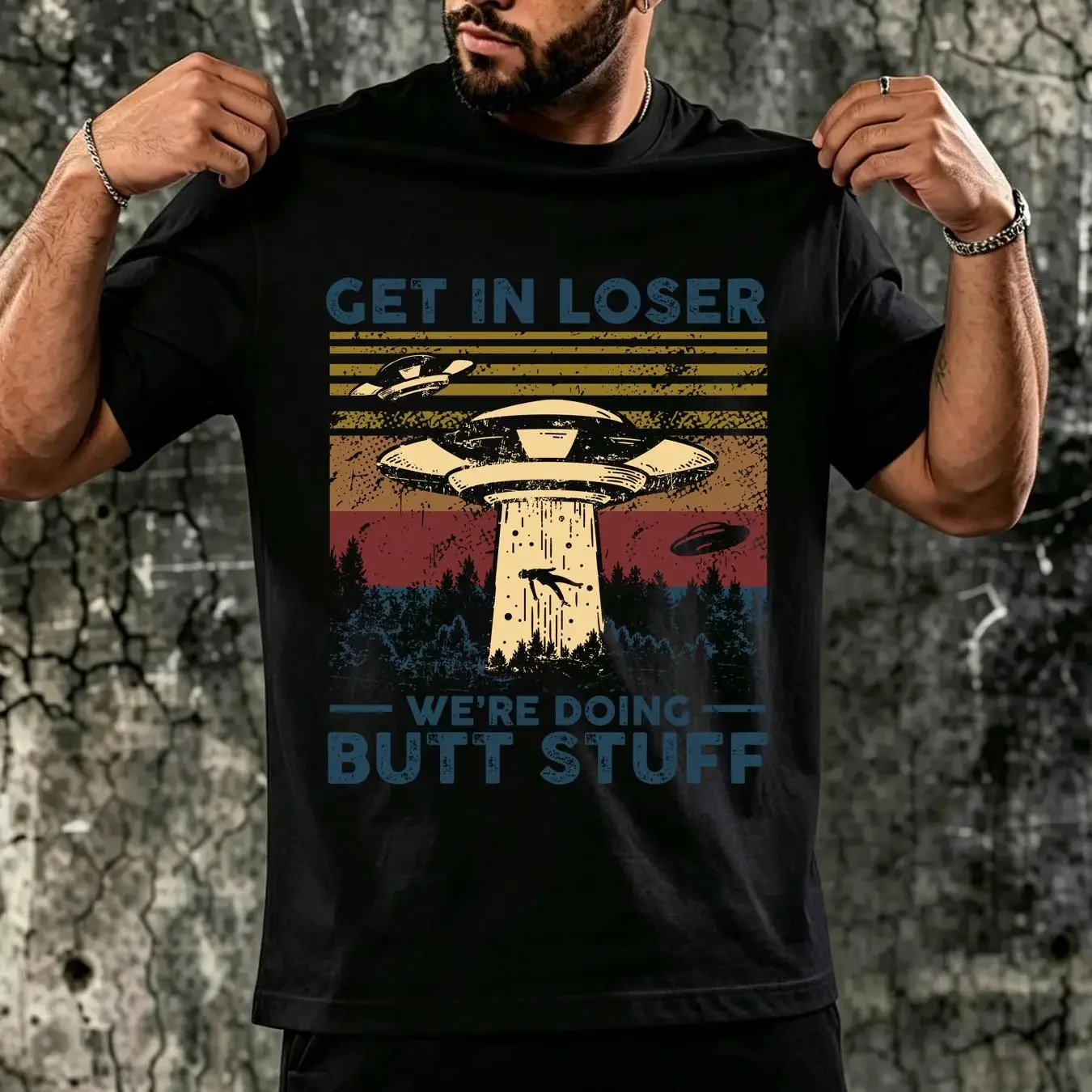 washed T Shirt Get In Loser We're Doing Butt Stuff Vintage Retro Classic long or short sleeves vintage Washed designer clothes