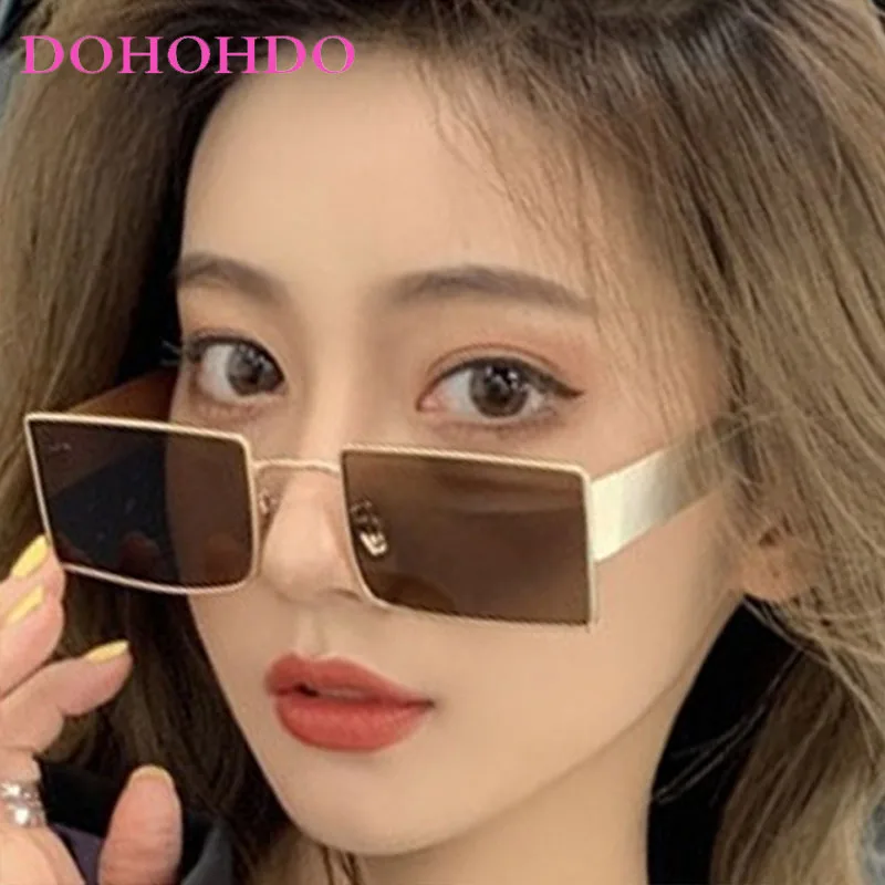 

Trendy Punk Small Square Luxury Brand Designer Women Sunglasses Metal Leg Men Sunglass Outdoor Drive Travel Shades UV400 Lentes
