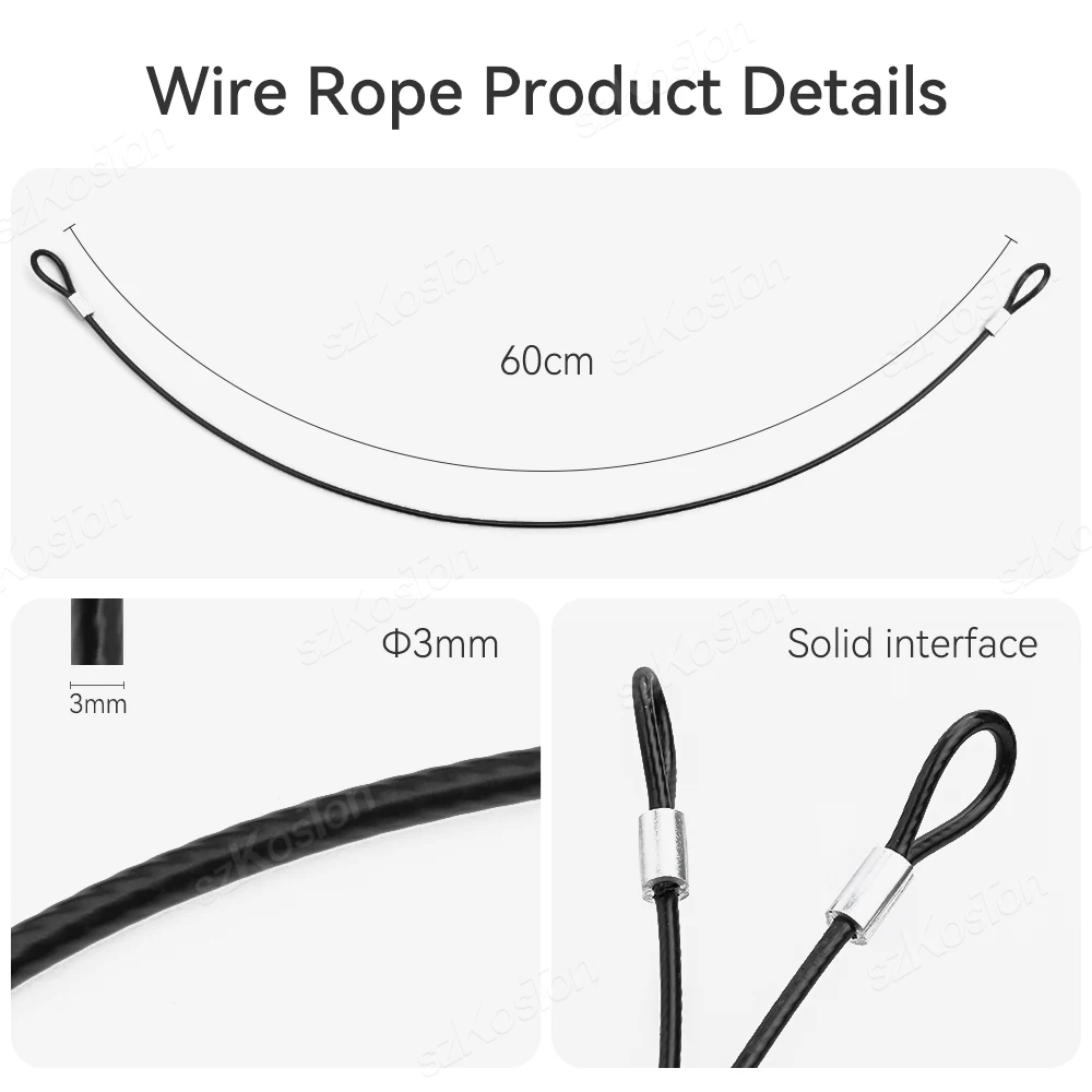 Safety Steel Wire Safety Strap Stainless Steel Tether Lanyard Wrist Hand For GoPro 12 11 10 9 8 Insta 360 X3 X4 DJI Action 4