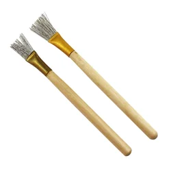 Stainless Steel Wire Brush Clay  Shaping Tool Wooden Handle Pottery Clay Iron Wire Brush Scraper Ceramic Scraping Tools