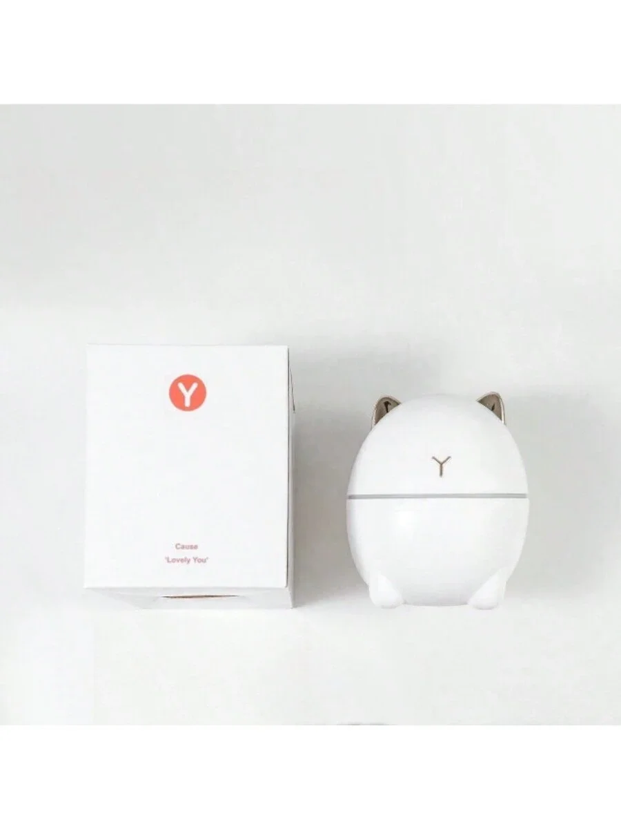 1pc novo umidificador de gato gordo, umidificador de aromaterapia portátil mini gato usb com suplemento de água