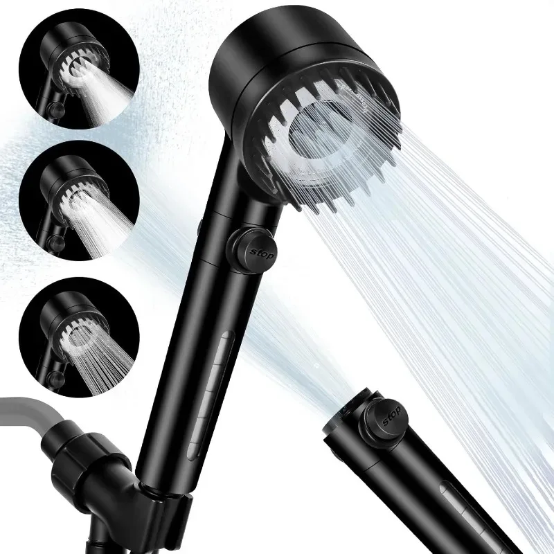 High Pressure Shower Heads with Handheld Sprayer, Filtered Shower Head Soften Hard Water with Scalp Massager for Skin