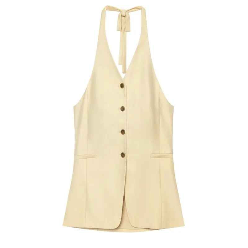 2026 Early Autumn New Women's Long Sleeve Neck Hanging Commuter Match All Long Shorts Set Fashionable Versatile Workwear
