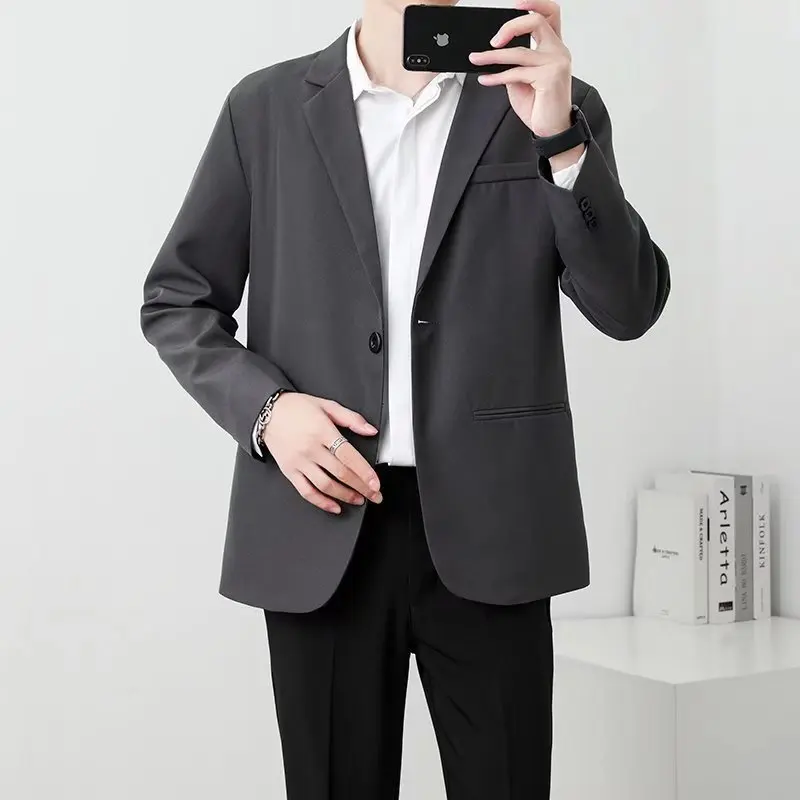 DC3018 light mature style men's small suit spring and autumn Korean version slim light business casual suit jacket men