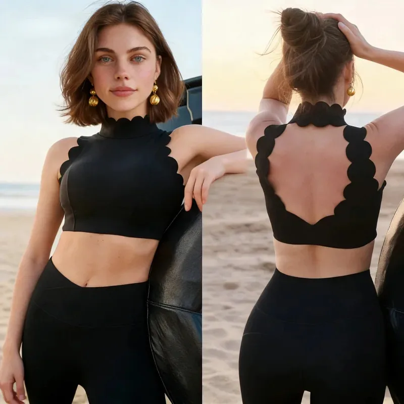 SharpStar Women'S Sports Bra Hanging Neck V Collar Yoga Bra Lace Thick Shoulder Strap Beauty Back Running Fitness Legging