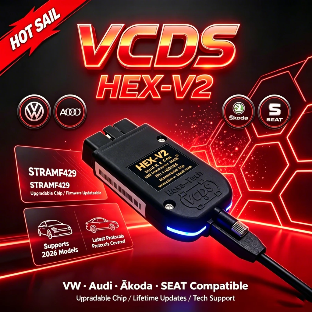 2026 NEWEST V26.9 VAG COM HEX V2 USB Interface SCANNER CABLES FOR VW AUDI Skoda Seat AUTO COM Unlimited Diagnostic VCDS TOOL