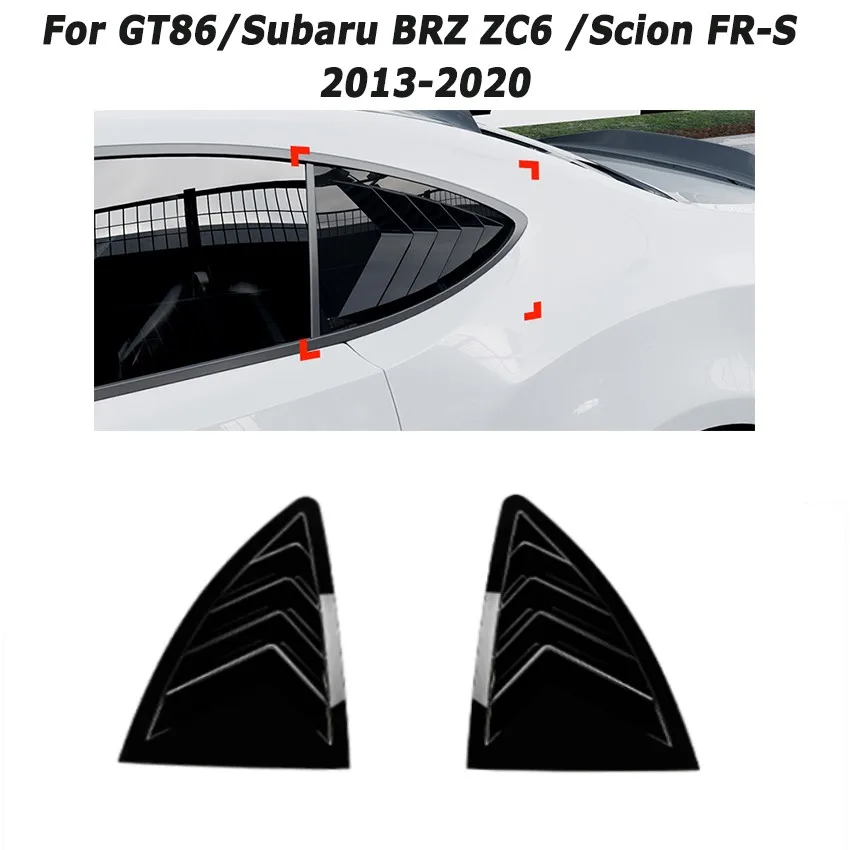 Car Rear Window Louver For Toyota GT86 for Subaru BRZ ZC6 for Scion FR-S 2013-2020 Shutter Triangular Trim Car Accessories