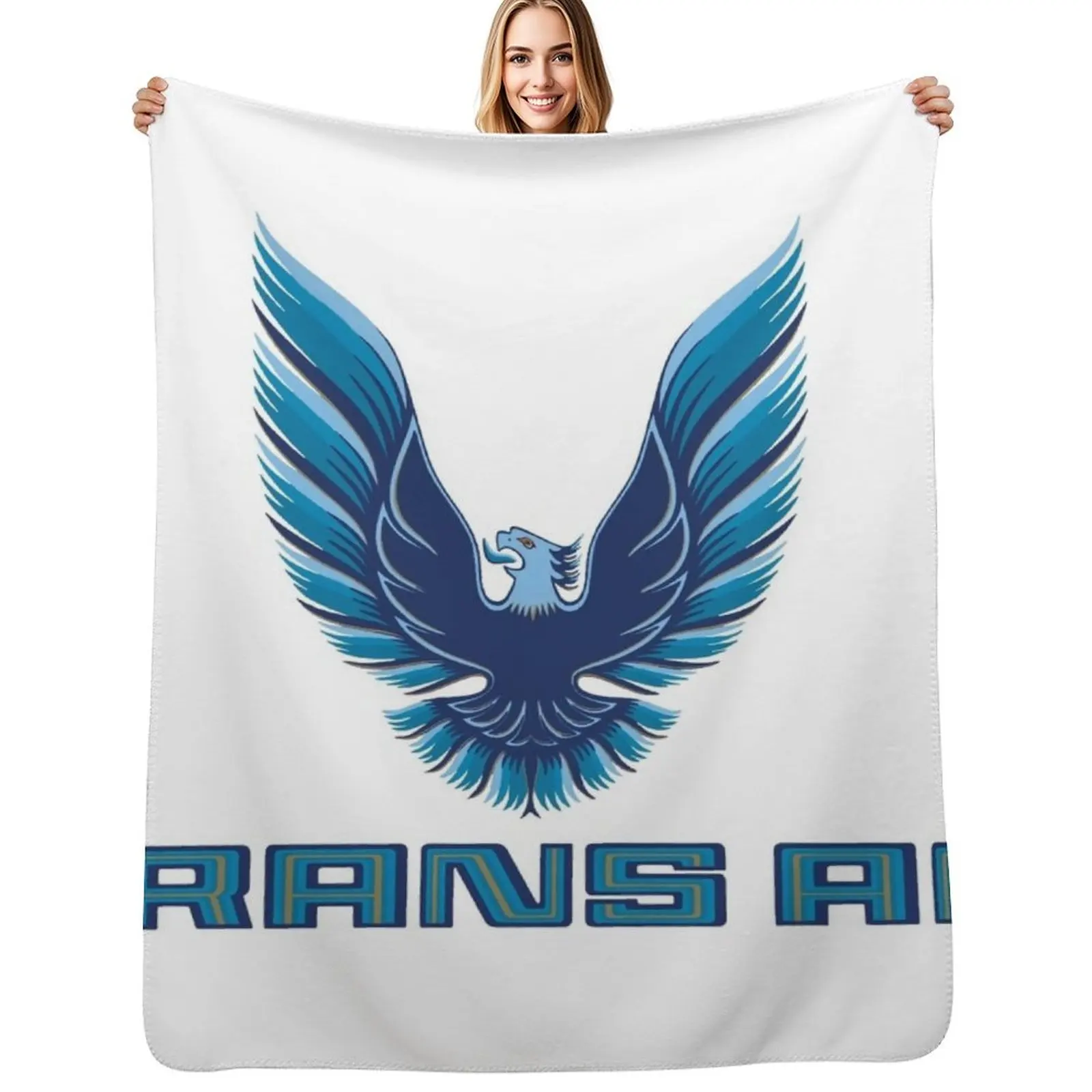

TRANS AM BLUE Throw Blanket Soft Solid Color Blanket for Couch Bed