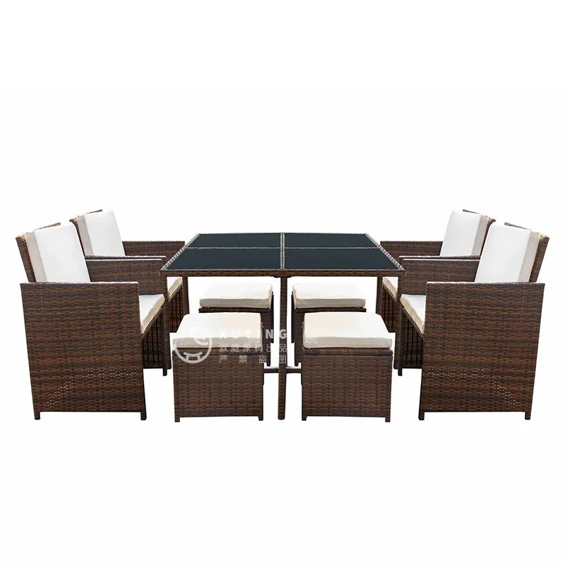 

Balcony outdoor rattan chairs five-piece set outdoor leisure coffee table courtyard hand-woven back chair