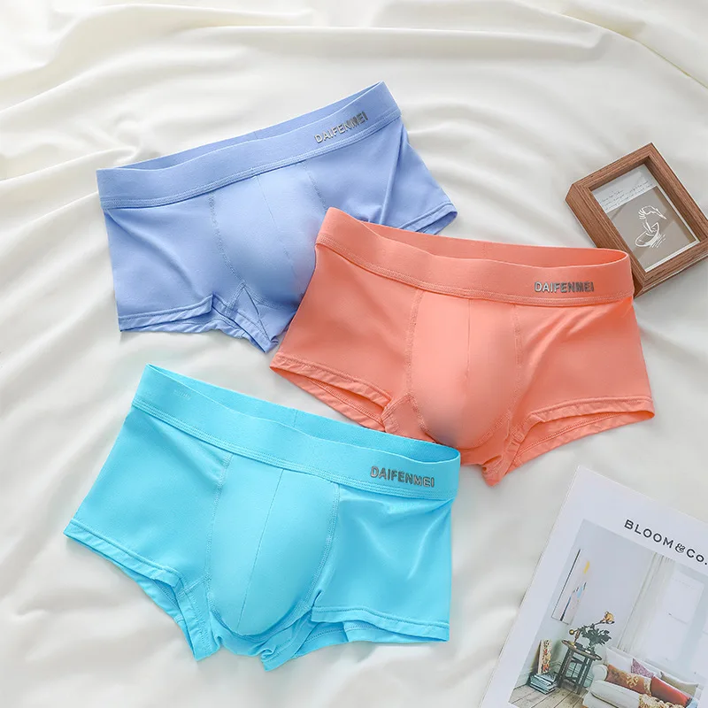 

Modal Man Sexy Underpants Comfortable Breathable Underwear Boxer Shorts Calzoncillos Hombre Male Candy Color U Pouch Panties