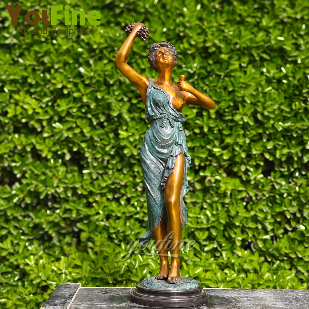 

82cm Goddess of Nature Bronze Statue Bronze Lady Sculpture Casting Bronze Female Figurine For Home And Garden Decor Handcrafts