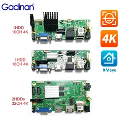 Gadinan Xmeye 10/16/36CH 4K modulo NVR supporto uscita HD ONVIF per rilevamento facciale e umano per il monitoraggio Mobile dell'applicazione