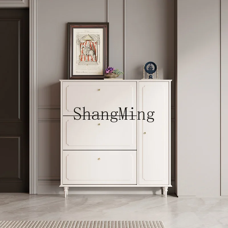 

ZYY ultra-thin tipping bucket entry door small apartment door living room cream air cabinet