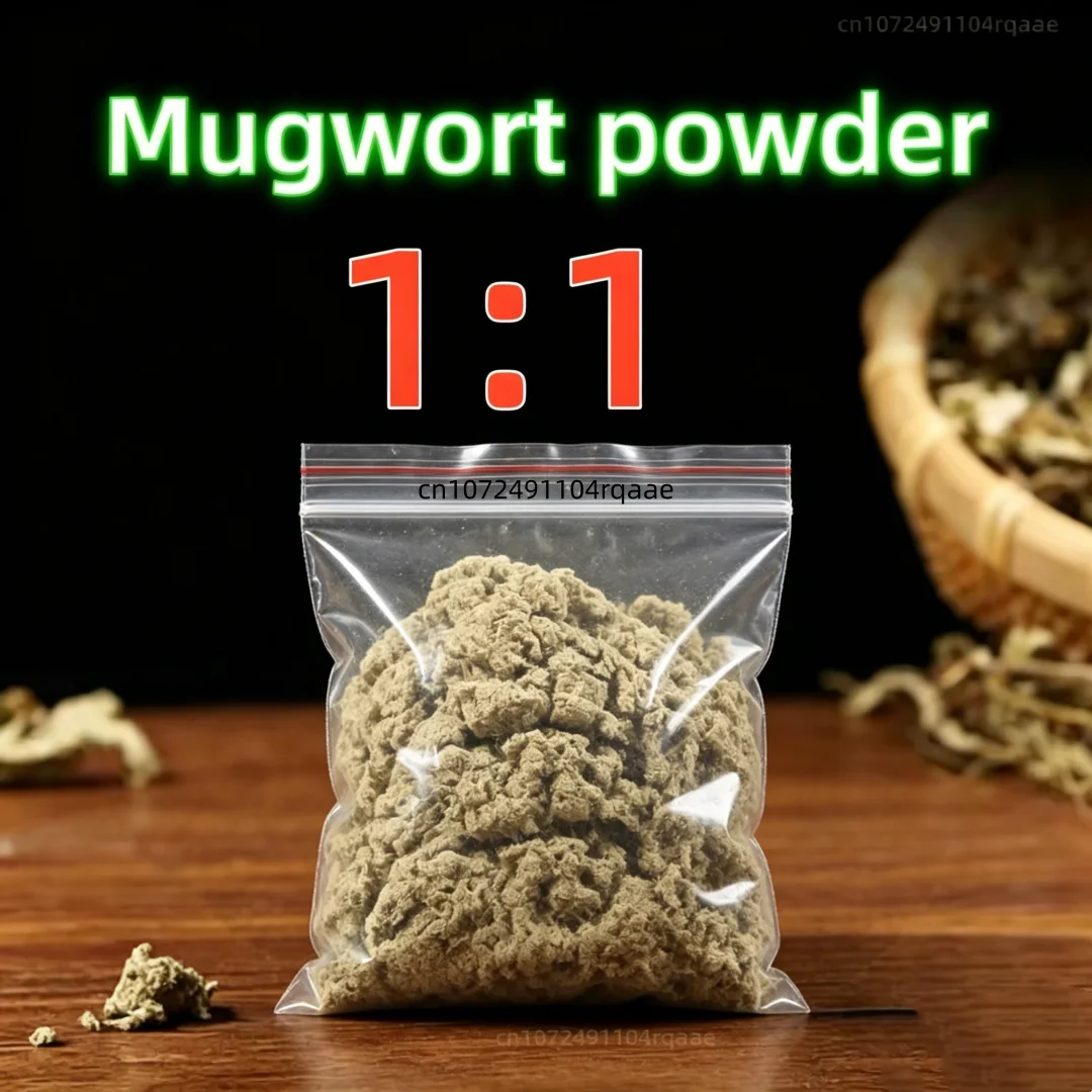 200g Natural Mugwort Incense Powder Dried Herb for Burning, Aromatherapy, Meditation, Moxibustion Aid - Air Freshener,Calming