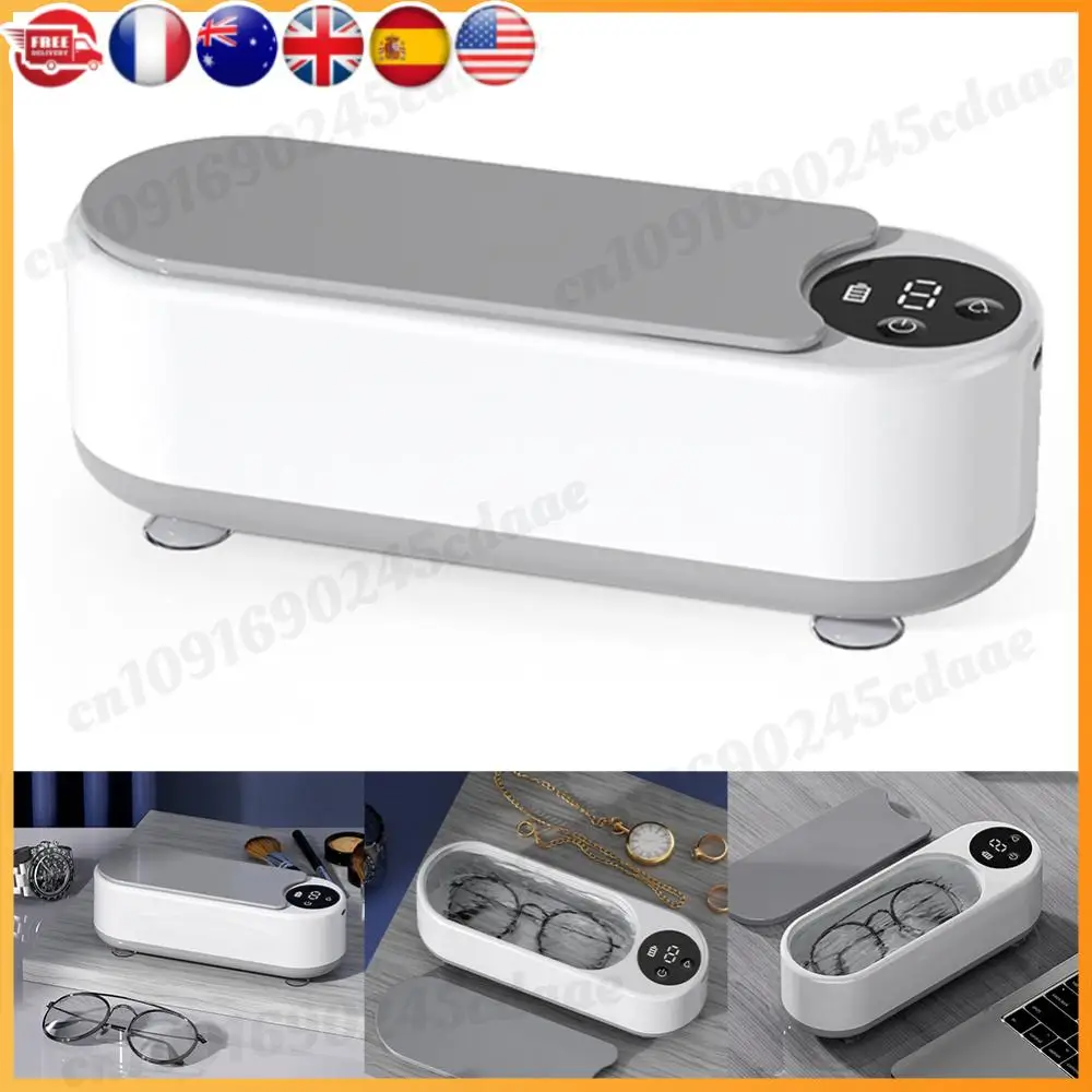 

Ultrasonic Silver Gold Cleaner High Frequency Vibration Glasses Cleaner Makeup Brush Cleaner USB Rechargeable for Ring Necklaces