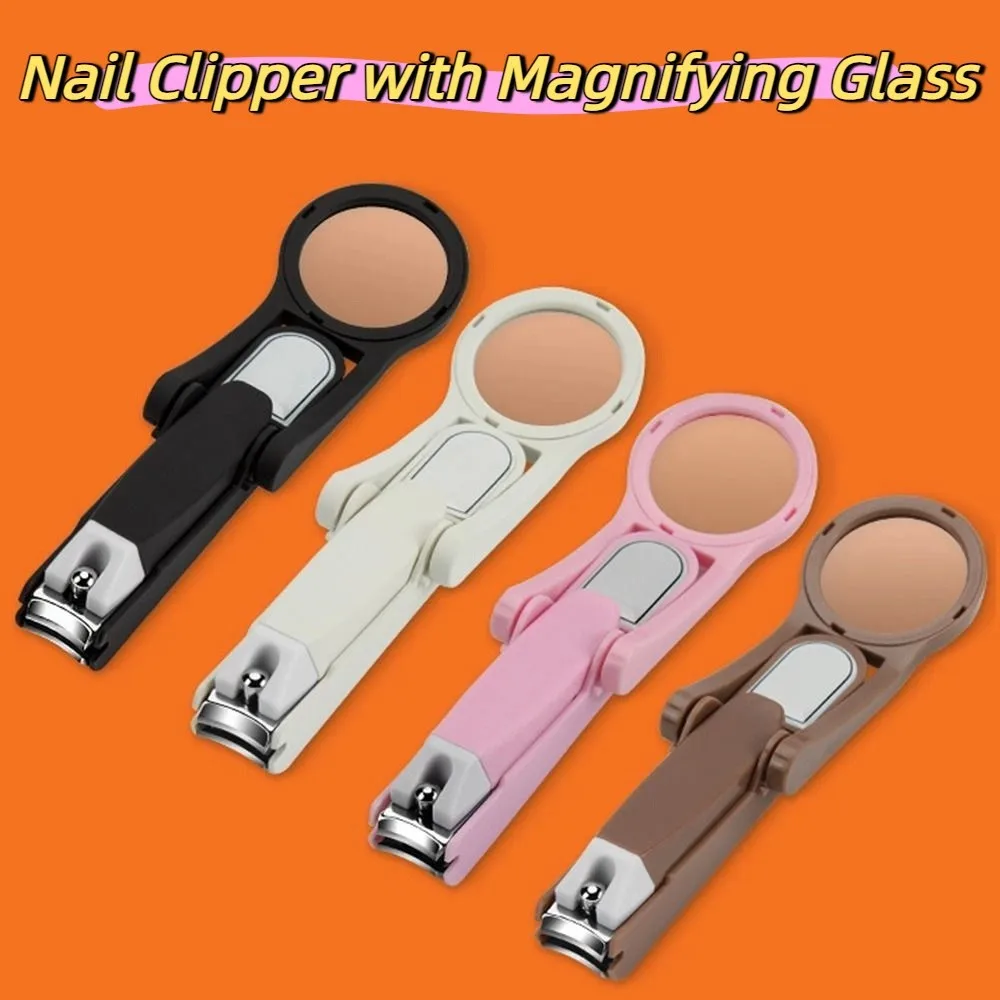 

Creative Nail Clipper with Magnifying Glass Multifunctional Sharp and Durable Anti-splash Nail Clipper Portable Compact Size